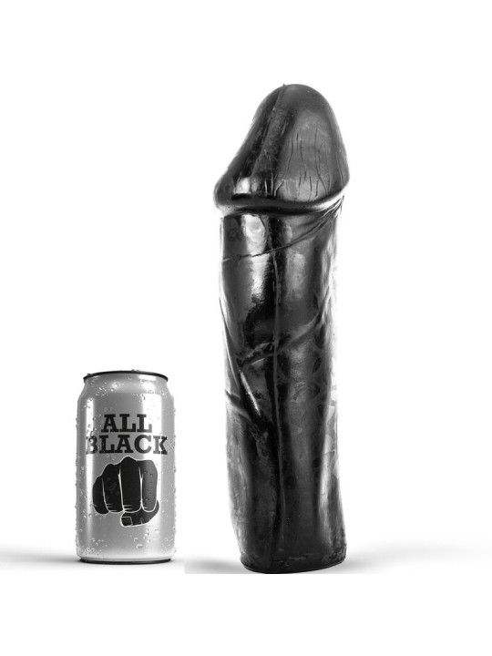 ALL BLACK - DONG 28 CM ZONDER TESTIKELS