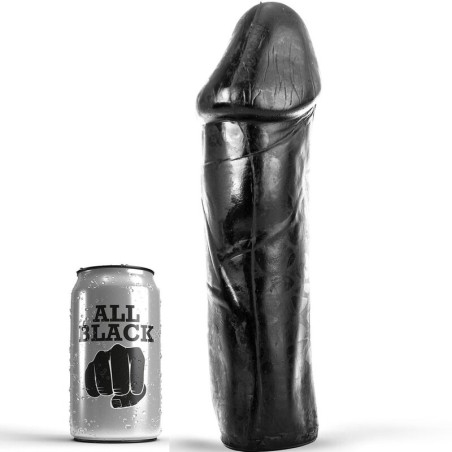 ALL BLACK - DONG 28 CM ZONDER TESTIKELS