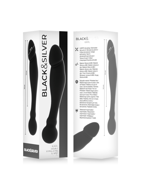 BLACK&SILVER - GODE STIMULANT KARL G-POINT 18 CM