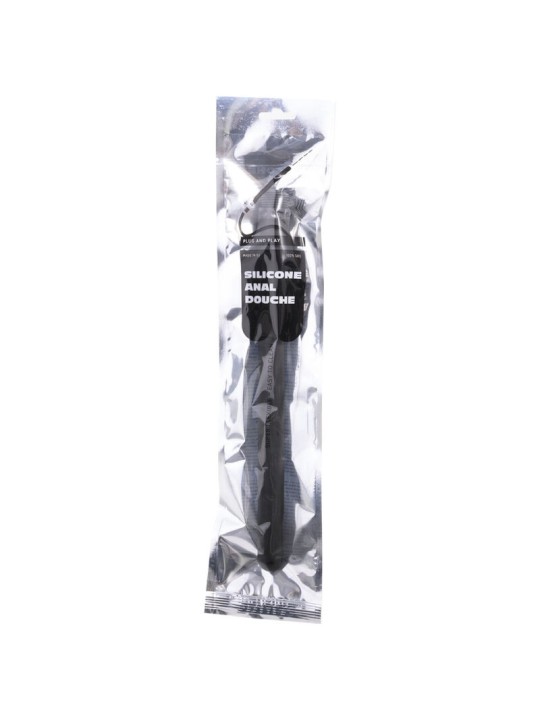 ALL BLACK - DOUCHE ANAL SILICONE SISTEMA STOPPER 27 CM