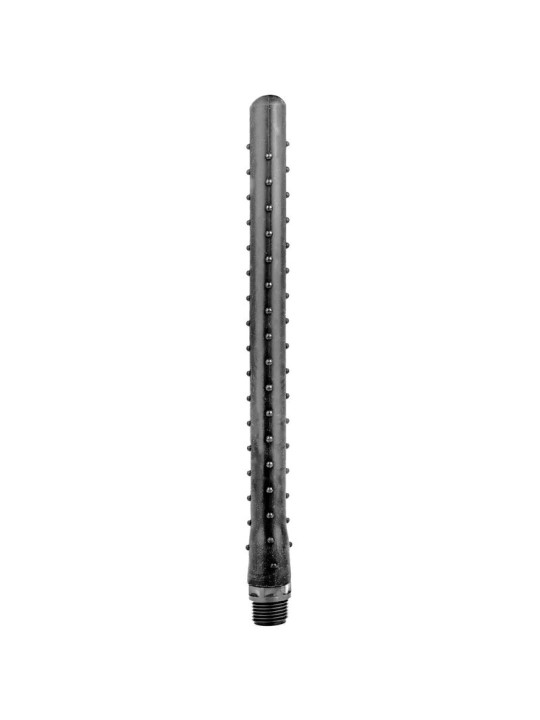ALL BLACK - GERIBBELD SILICONEN ANALE DOUCHE 27 CM