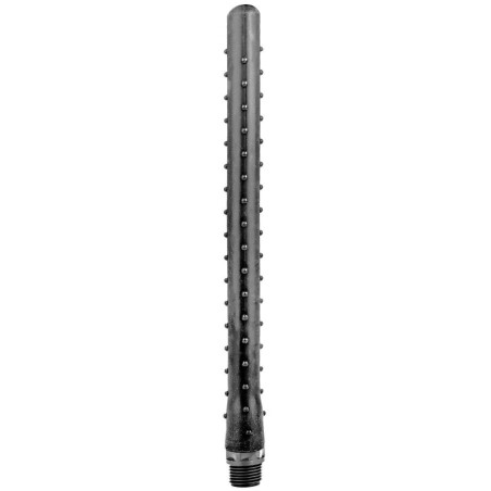 ALL BLACK - GERIBBELD SILICONEN ANALE DOUCHE 27 CM