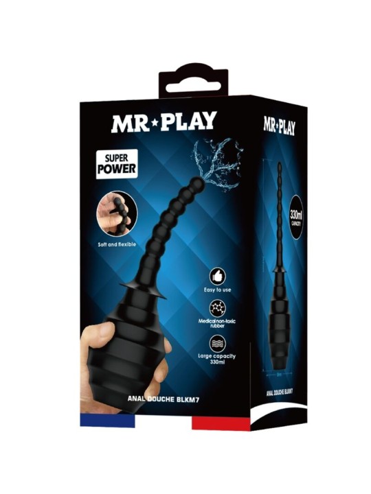 MR PLAY - PLUGUE ANAL DE CONTROLE REMOTO VIBRADOR PODEROSO PRETO