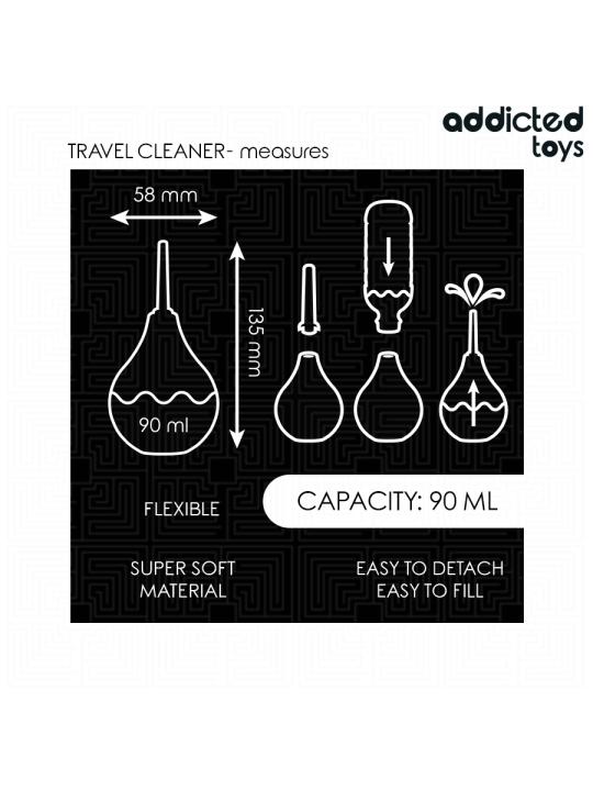 ADDICTED TOYS - TRAVEL ANAL CLEANER SIZE S 90 ML