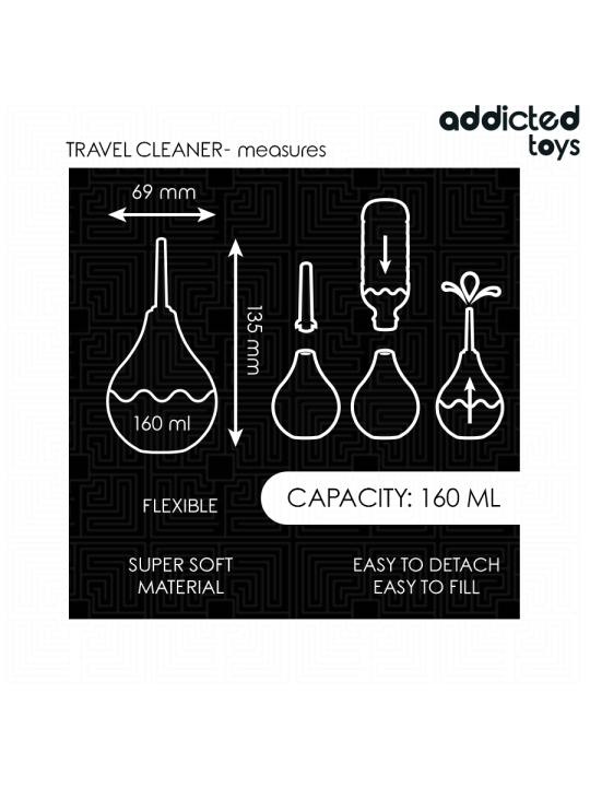 ADDICTED TOYS - DETERGENTE ANALE DA VIAGGIO TAGLIA M 160 ML