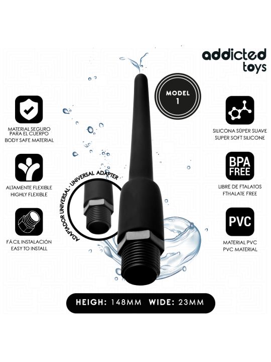 ADDICTED TOYS - ANALE REINIGER MET UNIVERSELE ADAPTER MODEL 1