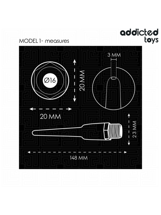 ADDICTED TOYS - NETTOYANT ANAL AVEC ADAPTATEUR UNIVERSEL MODÈLE 1