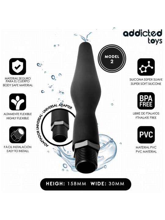 ADDICTED TOYS - PULITORE ANALE CON ADATTATORE UNIVERSALE MODELLO 2