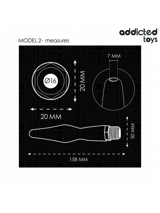 ADDICTED TOYS - ANALE REINIGER MET UNIVERSELE ADAPTER MODEL 2