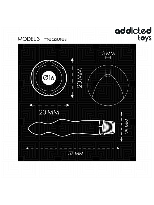 ADDICTED TOYS - ANAL CLEANER WITH UNIVERSAL ADAPTER MODEL 3