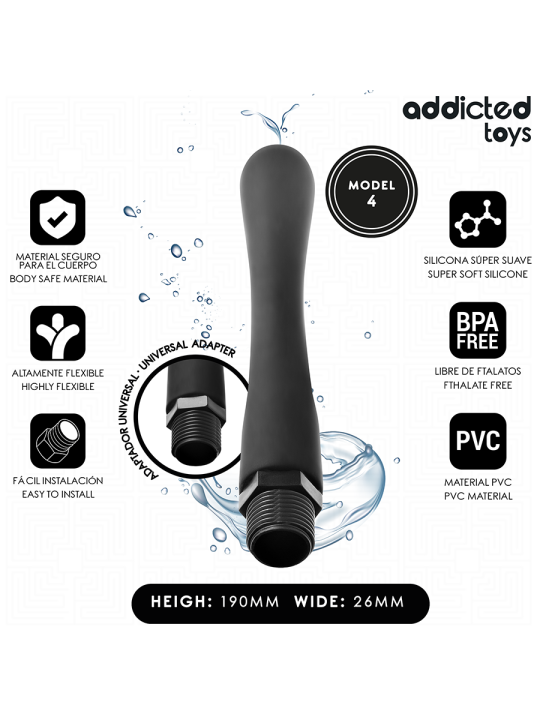 ADDICTED TOYS - NETTOYEUR ANAL AVEC ADAPTATEUR UNIVERSEL MODÈLE 4