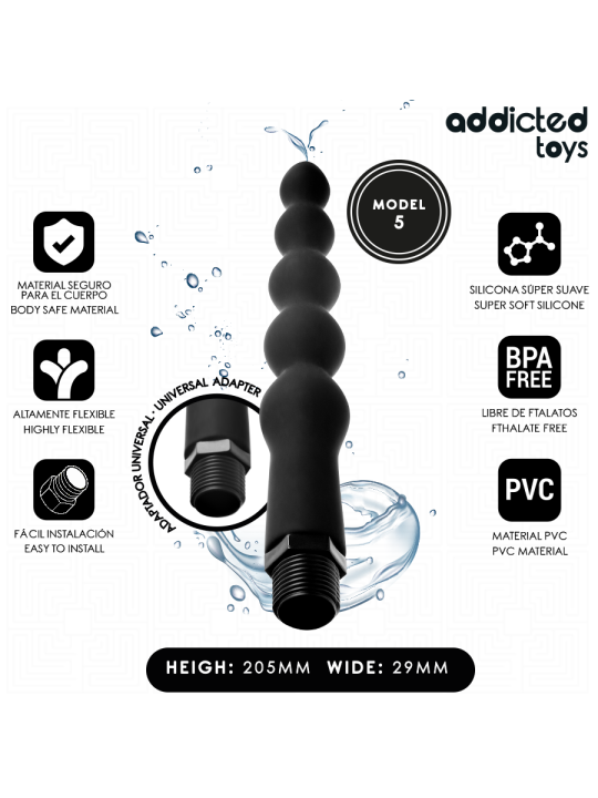 ADDICTED TOYS - NETTOYEUR ANAL AVEC ADAPTATEUR UNIVERSEL MODÈLE 5