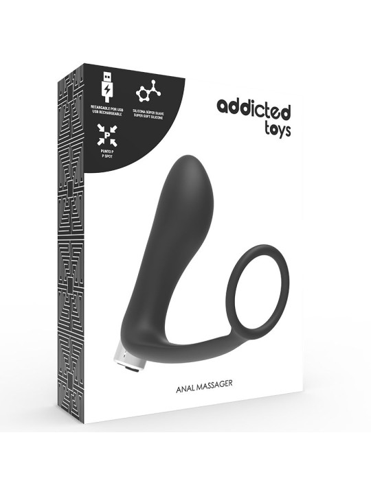 ADDICTED TOYS - VIBRATEUR PROSTATIQUE RECHARGEABLE MODÈLE 1 - NOIR