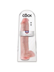 KING COCK - REALISTIC DILDO WITH TESTICLES AND SUCTION CUP 38 CM FLESH