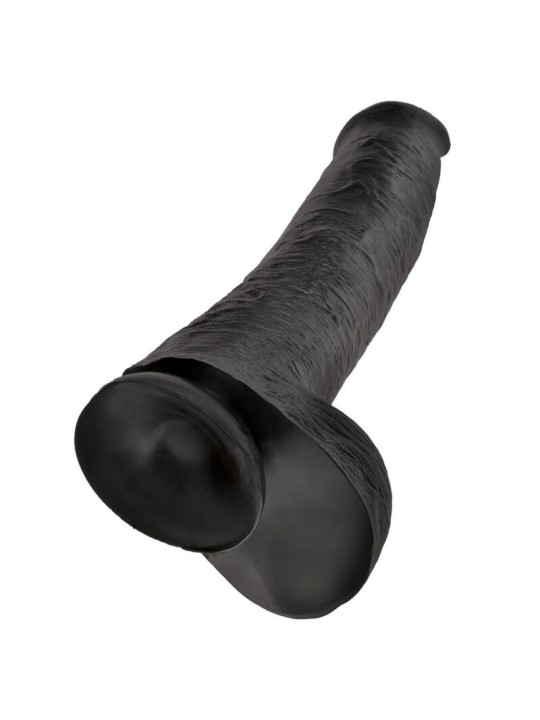 KING COCK - DILDO REALISTA COM TESTÍCULOS 38 CM PRETO