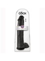 KING COCK - GODEMICHET RÉALISTE AVEC TESTICULES 38 CM NOIR