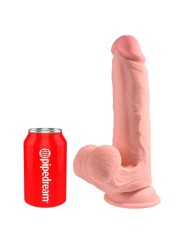KING COCK PLUS - DILDO REALISTA DE TRIPLA DENSIDADE COM TESTÍCULOS MÓV