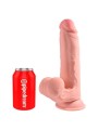 KING COCK PLUS - DILDO REALISTA DE TRIPLA DENSIDADE COM TESTÍCULOS MÓV