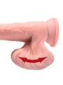 KING COCK PLUS - DILDO REALISTA DE TRIPLA DENSIDADE COM TESTÍCULOS MÓV