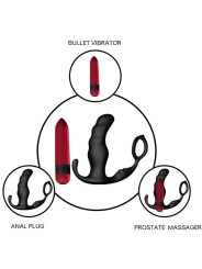ARMONY - KNIGHT VIBRATEUR ANAL PROSTATE & ANNEAU TÉLÉCOMMANDE NOIR