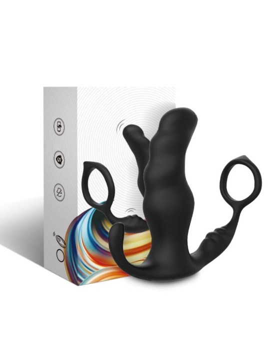 ARMONY - KNIGHT VIBRATOR ANAL PROSTATA & RING FERNBEDIENUNG SCHWARZ