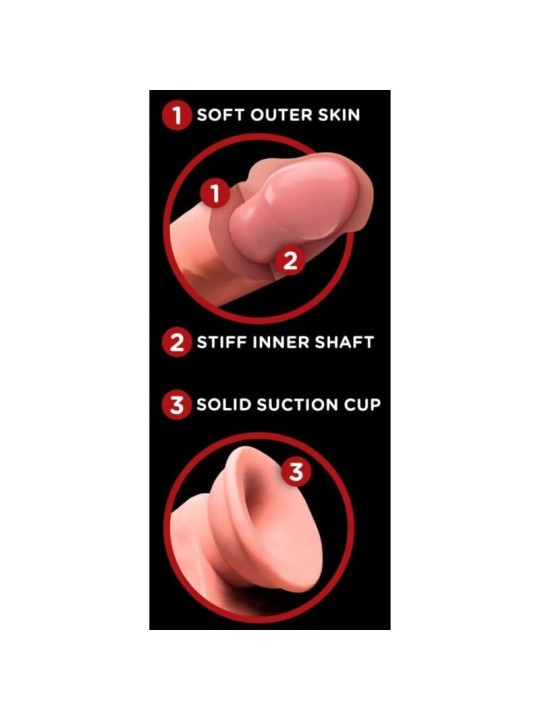 KING COCK PLUS - DILDO REALISTICO A TRIPLA DENSITÀ CON TESTICOLI OSCIL