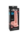 KING COCK PLUS - DILDO REALISTA DE TRIPLA DENSIDADE COM TESTÍCULOS MÓV