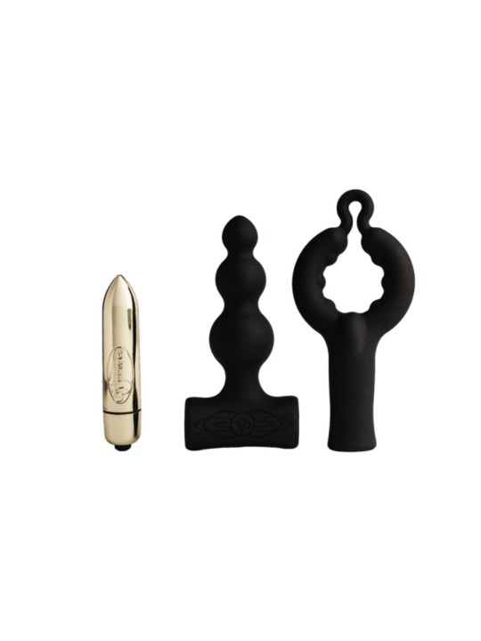 ROCKS-OFF - PETITE SENSATIONS BUBBLES ANAAL PLUG VIBRATOR ZWART