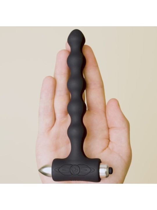 ROCKS-OFF - PETITE SENSATIONS PEARLS ANAAL PLUG VIBRATOR ZWART