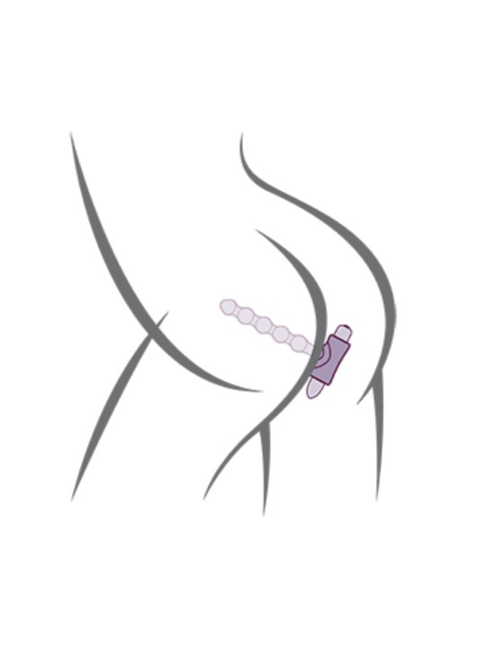 ROCKS-OFF - PETITE SENSATIONS PERLES ANAL PLUG VIBRATEUR NOIR