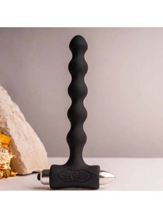 ROCKS-OFF - PETITE SENSATIONS PEARLS PLUG ANAL VIBRADOR PRETO