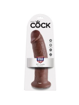 KING COCK - 10 PENE MARRÓN 25.4 CM