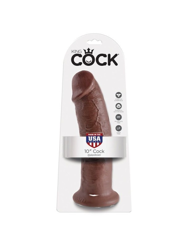 KING COCK - 10 DILDO BRAUN 25.4 CM