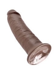 KING COCK - 10 PENE MARRÓN 25.4 CM