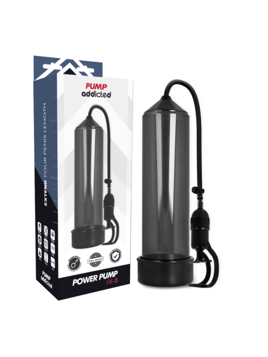 PUMP ADDICTED - BOMBA ERECCIÓN RX5 NEGRO