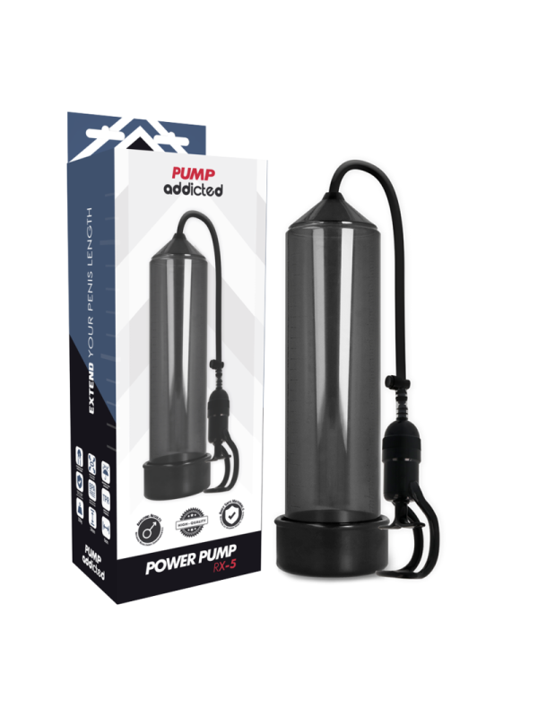 PUMP ADDICTED - BOMBA ERECCIÓN RX5 NEGRO