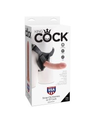 KING COCK - HARNESS COM PÊNIS NATURAL REALISTA 20,3 CM