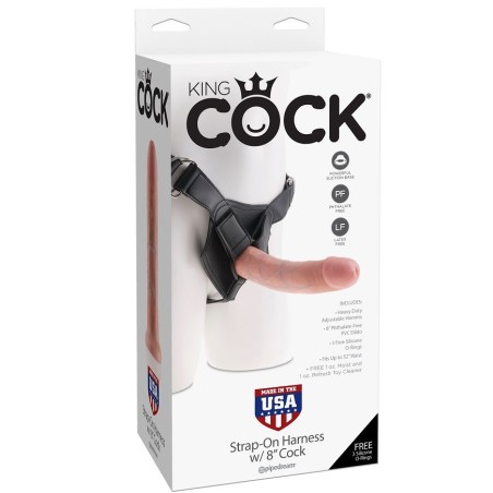 KING COCK - IMBRACATURA PER CAZZO KING CON PENE NATURALE REALISTICO 20