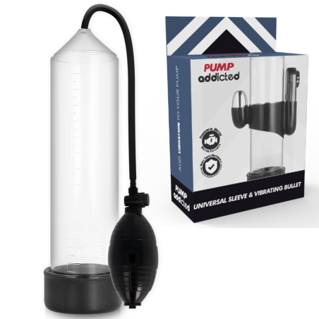 PUMP ADDICTED - RX3 TRANSPARANTE ERECTIEPOMP MET VIBRATOR
