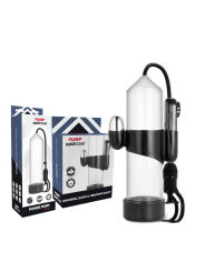 PUMP ADDICTED - BOMBA ERECCIÓN RX5 TRANSPARENTE CON VIBRADOR