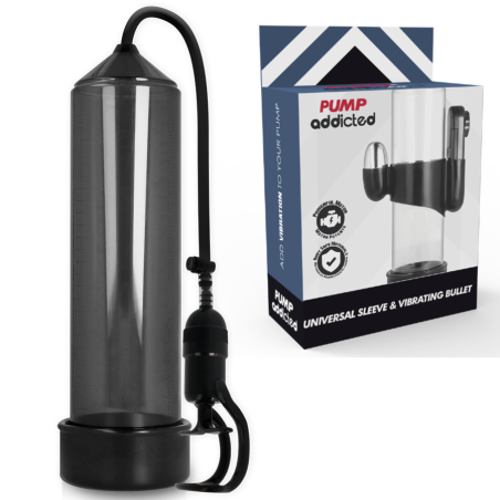 PUMP ADDICTED - RX5 ZWARTE ERECTIEPUMP MET VIBRATOR