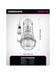 PDX ELITE - ASPIRATORE A TUBO DI VISTA XXL TRASPARENTE CON POMPA DI AS