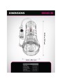 PDX ELITE - ASPIRATORE A TUBO DI VISTA XXL TRASPARENTE CON POMPA DI AS
