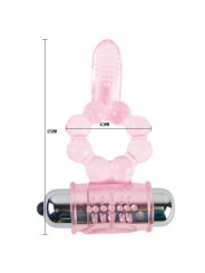 BAILE - ANNEAU SILICONE 10 RYTHMES DE LANGUE AVEC VIBRATION ROSE