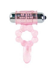 BAILE - SILICONE RING 10 TONGUE RHYTHMS WITH PINK VIBRATION