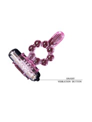 BAILE - SILICONE RING 10 TONGUE RHYTHMS WITH PINK VIBRATION