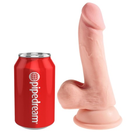 KING COCK - DRIEVOUDIGE DICHTHEID DILDO 14 CM