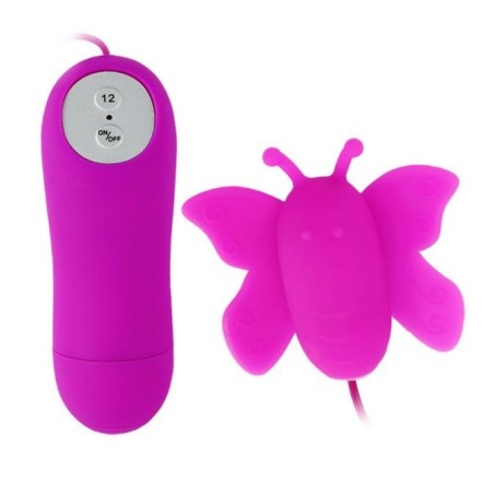 BAILE - ESTIMULADOR DE CLÍTORIS MARIPOSA LOVE EGGS 12 VELOCIDADES LILA