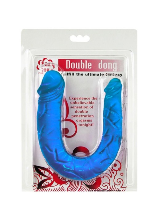 BAILE - DOUBLE DONG DILDO DOBLE AZUL