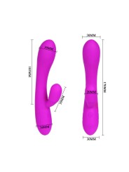 PRETTY LOVE - SLIMME VICTOR VIBRATOR MET CLITORIS STIMULATOR